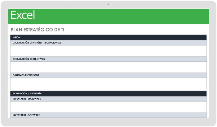Plantilla de plan estratégico de TI