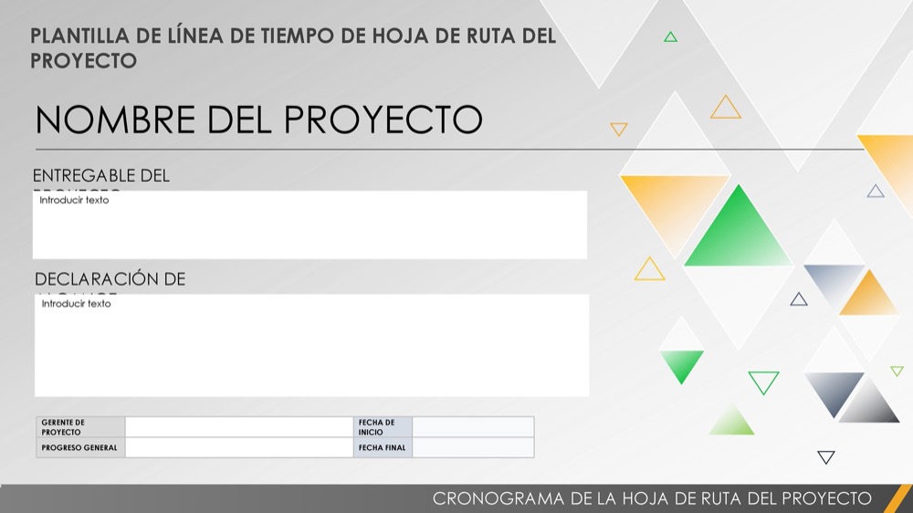 CRONOGRAMA DE LA HOJA DE RUTA DEL PROYECTO