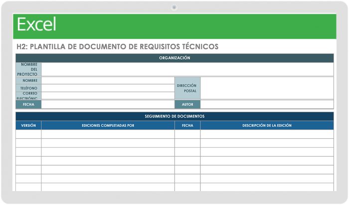 Plantilla de Documento de Requisitos Técnicos